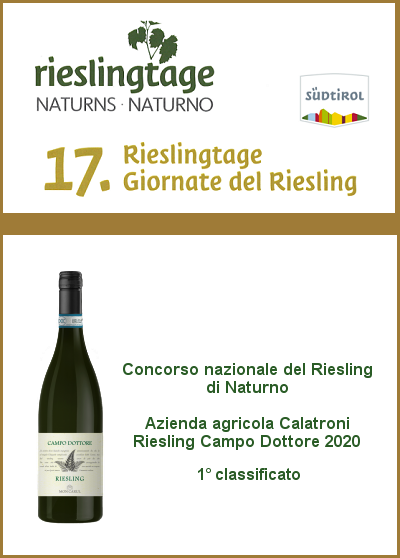 Naturns Riesling contest 2021 - Mon Carul Campo Dottore 2020 - Ranked 1st