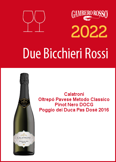 Gambero Rosso 2022 - Due Bicchieri Rossi - Poggio dei Duca Pas Dosé 2016