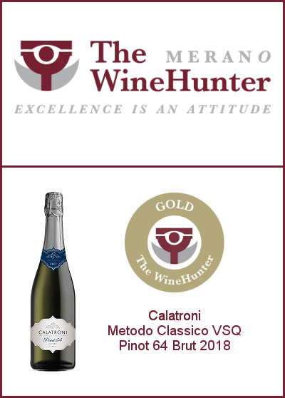The WineHunter Award 2022 - Gold Award - Pinot 64 Brut 2018